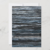 Blauer Barnholz Border Black 40. Geburtstag Einladung (Rückseite)