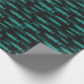 Blauer Barracuda Fisch Geschenkpapier (Ecke)