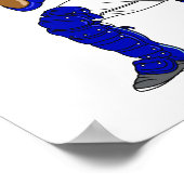 Blauer Baseballfänger Poster (Ecke)