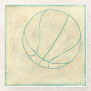 Blauer Basketball durch Chariklia Zarris Glasuntersetzer