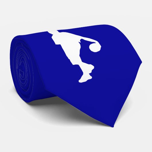 Blauer Basketball Krawatte (Gerollt)