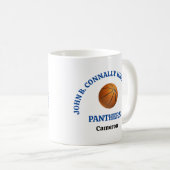 Blauer Basketballspieler der High School - Maßanfe Kaffeetasse (VorderseiteRechts)