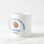 Blauer Basketballspieler der High School - Maßanfe Kaffeetasse (Vorderseite Links)