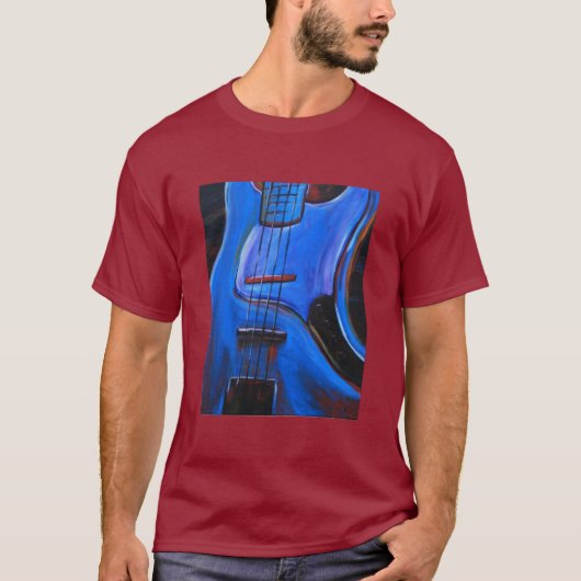 blauer Baß T-Shirt (Vorderseite)
