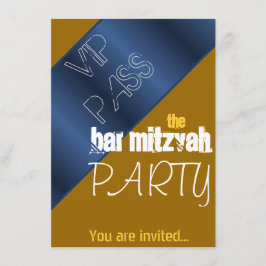 Blauer Bat Mitzvah Bar Mitzvah Party Einladung