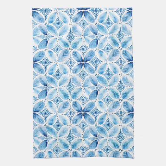 Blauer Batik Brautparty Geschirrtuch (Vertikal)