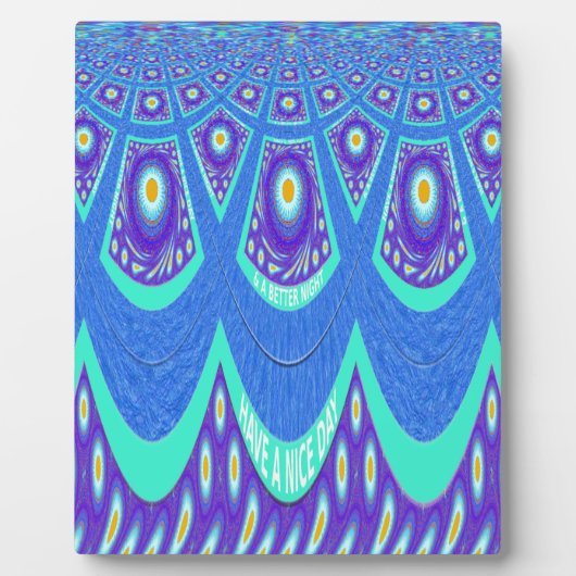 Blauer Batik Fotoplatte (Vorderseite)
