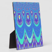 Blauer Batik Fotoplatte (Seite)