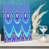 Blauer Batik Fotoplatte (Seite)