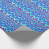 Blauer Batik Geschenkpapier (Ecke)