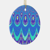 Blauer Batik Keramik Ornament (Rechts)