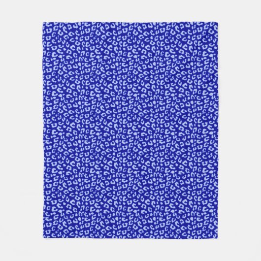 Blauer Batik-Leopard - Fleece-Decke Fleecedecke (Vorderseite)