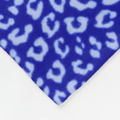 Blauer Batik-Leopard - Fleece-Decke Fleecedecke (Ecke)