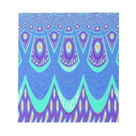 Blauer Batik Notizblock (Vorderseite)