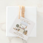 Blauer Bauer Marktplatz Frische Brautparty Geschenkanhänger (Beispiel)