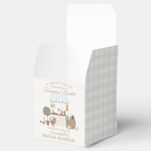 Blauer Bauer Marktplatz Frische Brautparty Geschenkschachtel (Geöffnet)