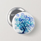 Blauer Baum Button (Vorne & Hinten)