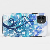 Blauer Baum Case-Mate iPhone Hülle (Rückseite (Horizontal))