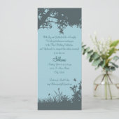 Blauer Baum Einladung (Stehend Vorderseite)