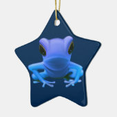 Blauer Baum-Frosch Keramik Ornament (Links)
