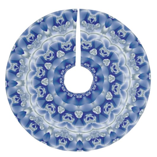 Blauer Baumschürze Polyester Weihnachtsbaumdecke (Vorderseite)
