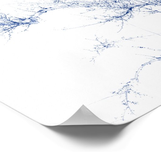 Blauer Baumstamm Poster (Ecke)