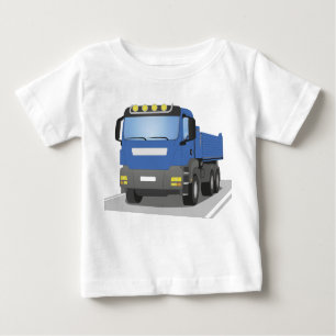 blauer Baustellen LKW Baby T-shirt