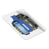 blauer Baustellen LKW Magnet (Rechte Seite)