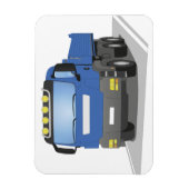 blauer Baustellen LKW Magnet (Vertikal)
