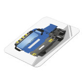 blauer Baustellen LKW Magnet (Linke Seite)