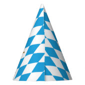 Blauer bayerischer Geburtstag personalisieren Partyhütchen (Rückseite)