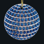 Blauer Beatenkornament Keramikornament<br><div class="desc">Rundschmuck mit beidseitigem Abbild eines blauen Perlenschmucks in Keramik. Die gesamte Hanukkah-Ornament-Kollektion finden Sie unter der Rubrik ZUHAUSE im Bereich HOLIDAYS.</div>