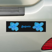 Blauer Begonia individualisierbarer Autoaufkleber (Auf Auto)