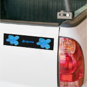Blauer Begonia individualisierbarer Autoaufkleber (Auf Lkw)