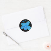 Blauer Begonia individuell anpassbarer Aufkleber (Umschlag)