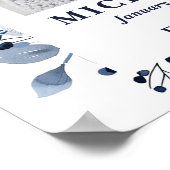 Blauer Begräbnisfeier zum Foto des Lebens Poster (Ecke)