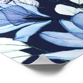 Blauer Begräbnisfeier zum Foto des Lebens Poster (Ecke)