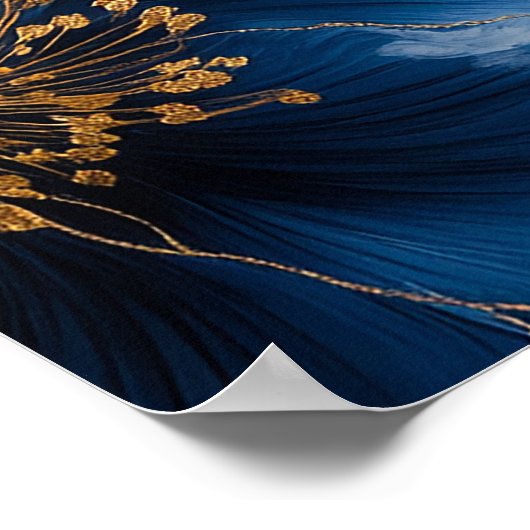 Blauer Begräbnisfeier zum Foto des Lebens Poster (Ecke)