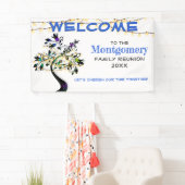 Blauer Begrüßungs-Wiedersehen-Treppenleuchten-Bann Banner (Insitu)