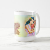 Blauer behaarter Elf und ihr galah Kaffeetasse (VorderseiteRechts)