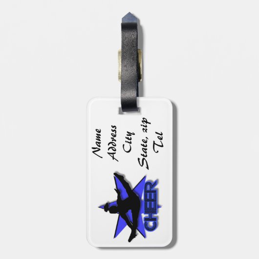 Blauer Beifall-Gepäckanhänger Gepäckanhänger (Rückseite vertikal)