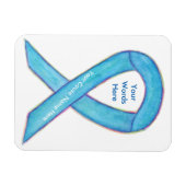 Blauer Bekanntheitsgrad Band Custom Ursache Gesche Magnet (Horizontal)