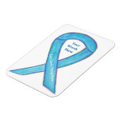 Blauer Bekanntheitsgrad Band Custom Ursache Gesche Magnet (Linke Seite)