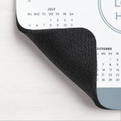 Blauer benutzerdefinierter 2026 Kalender Geschäft- Mousepad (Ecke)