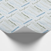Blauer benutzerdefinierter Name Geschenkpapier (Ecke)