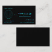 Blauer Bereichneoncyber Visitenkarte (Vorne/Hinten)