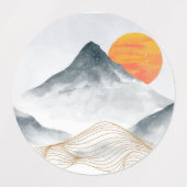 Blauer Berg Etiketten (Design 1)