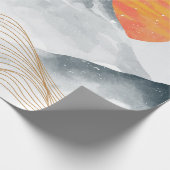 Blauer Berg Geschenkpapier (Ecke)