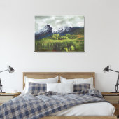 Blauer Berg im Fernen Norden: Leinwand nicht zuges (Insitu (Schlafzimmer))