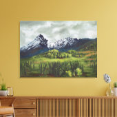 Blauer Berg im Fernen Norden: Leinwand nicht zuges (Insitu (Wohnzimmer))